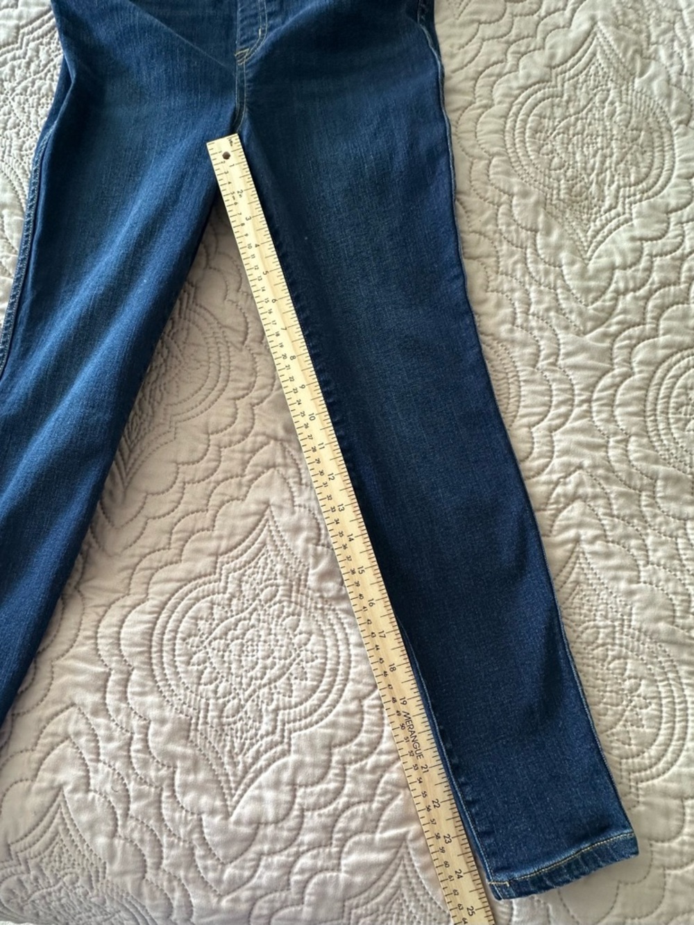 SPANX Shaping Dark Wash Skinny Pull On Stretch Denim Jeans Size Small Classic - Picture 8 of 8